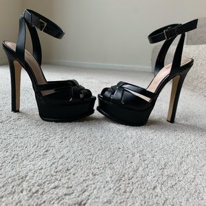 Aldo Womens Lacla Black Strappy Open Toe Heels
